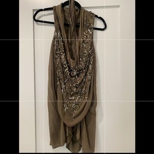 All saints low front sheer sequin dress size 8 (small)